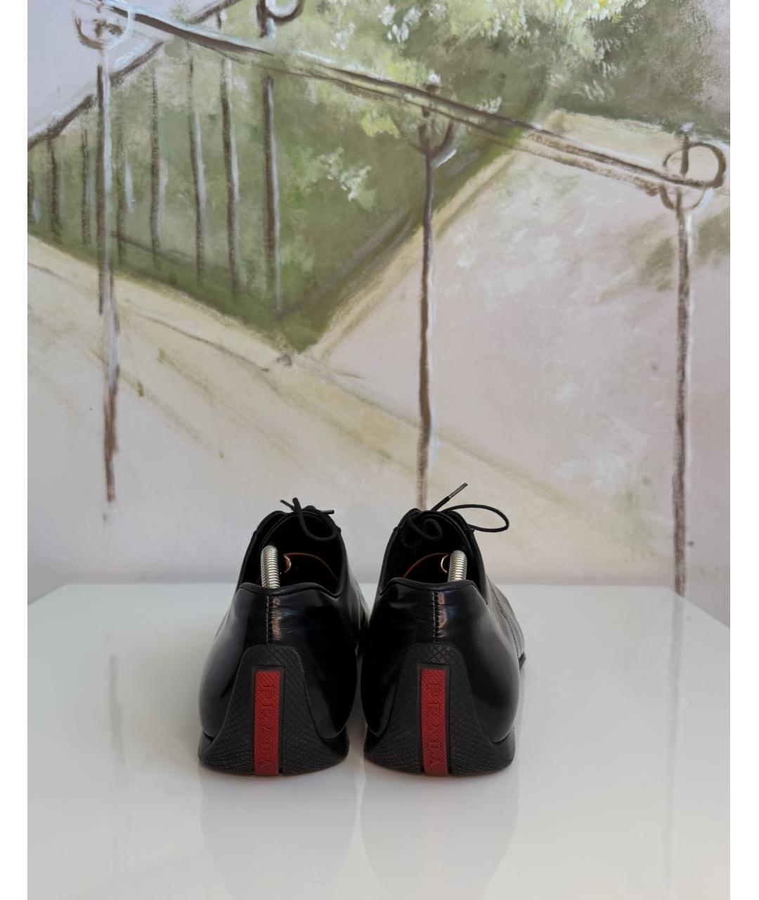 PRADA Черные кожаные туфли, фото 4
