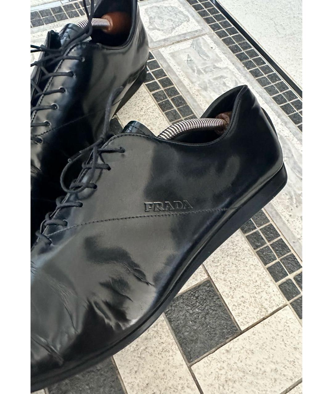 PRADA Черные кожаные туфли, фото 6