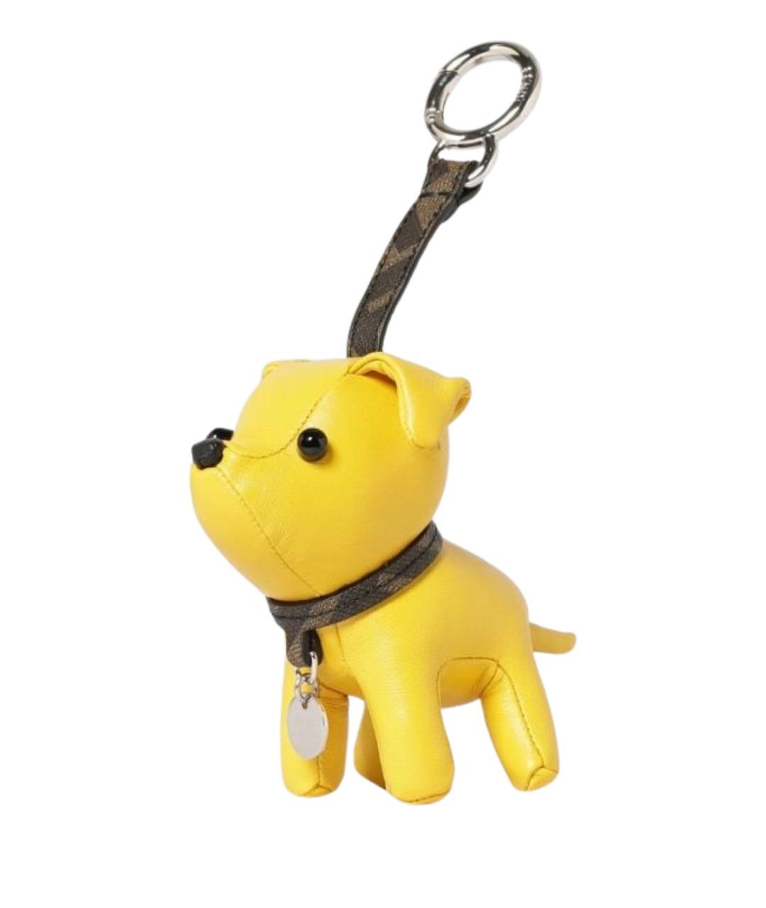 FENDI Желтый брелок, фото 1