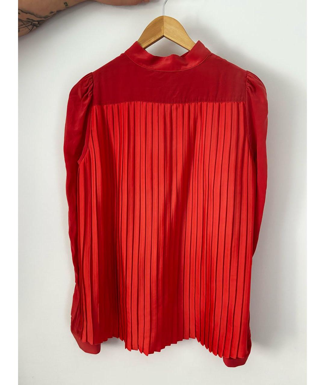 PATRIZIA PEPE Коралловая шелковая блузы, фото 2