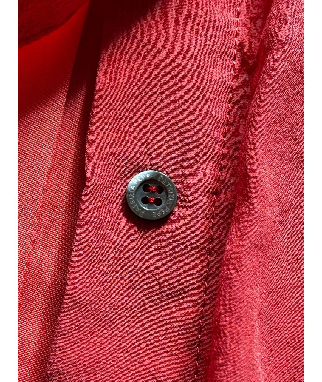 PATRIZIA PEPE Коралловая шелковая блузы, фото 4