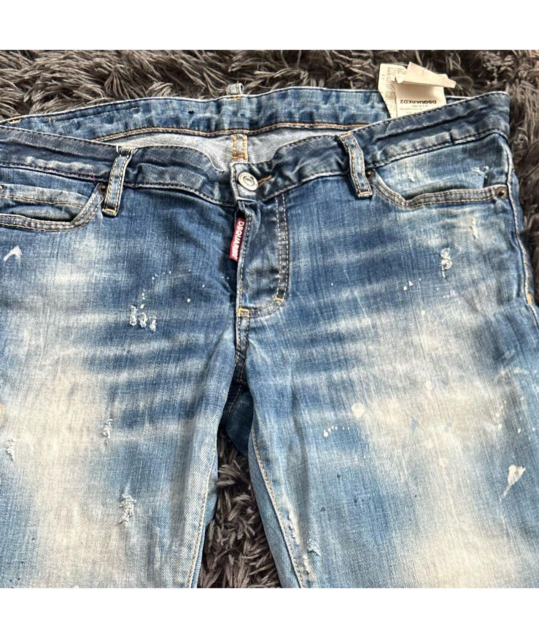 DSQUARED2 Голубые прямые джинсы, фото 4