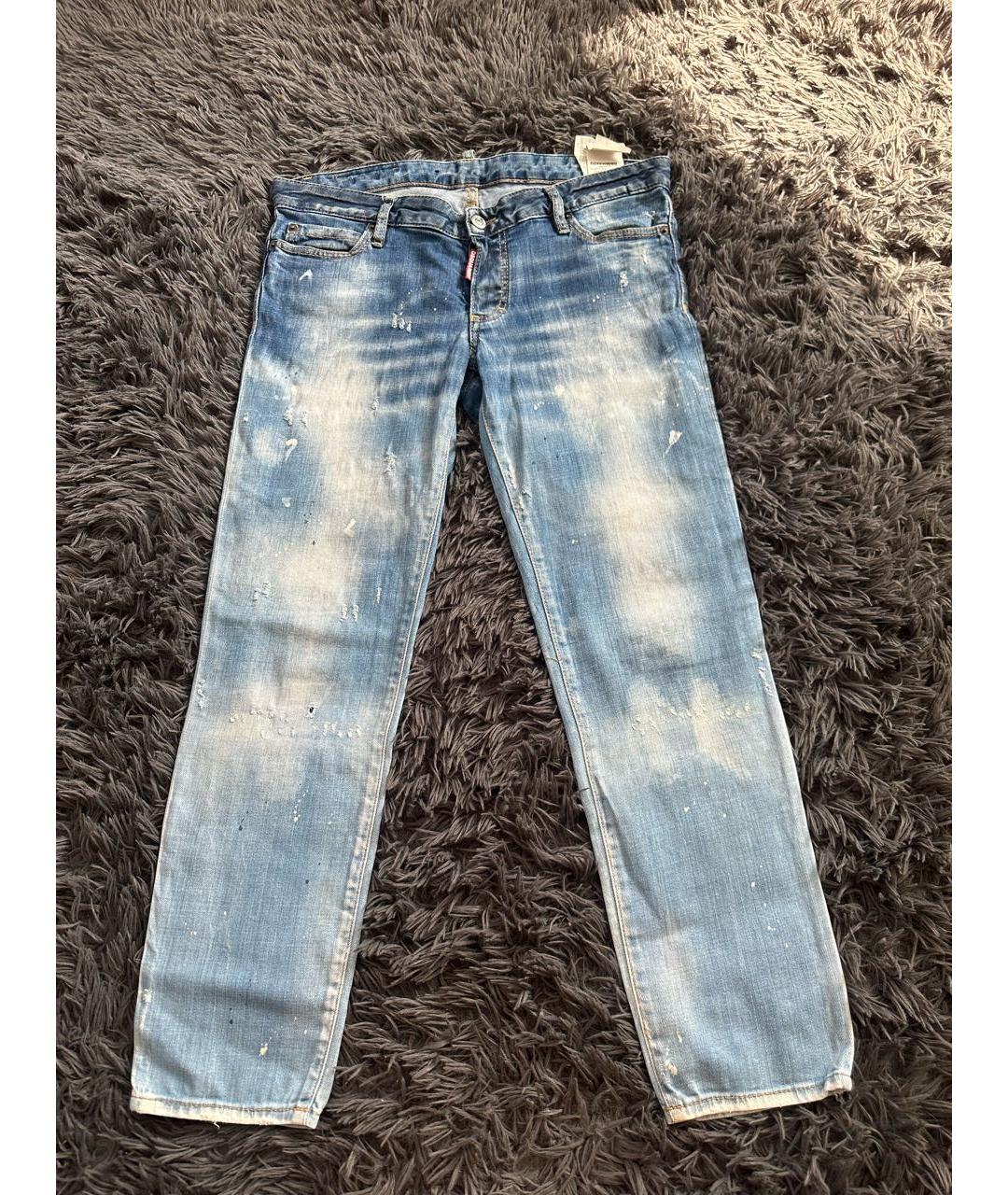 DSQUARED2 Голубые прямые джинсы, фото 5