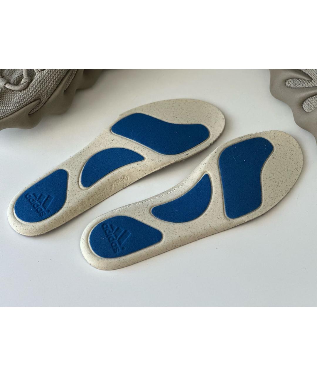 ADIDAS YEEZY Бежевые текстильные слипоны, фото 8