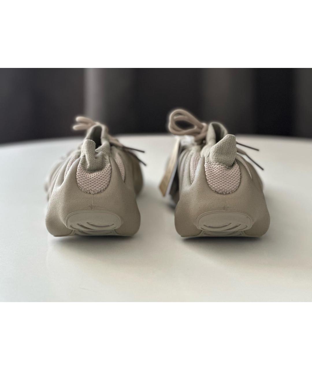 ADIDAS YEEZY Бежевые текстильные слипоны, фото 4