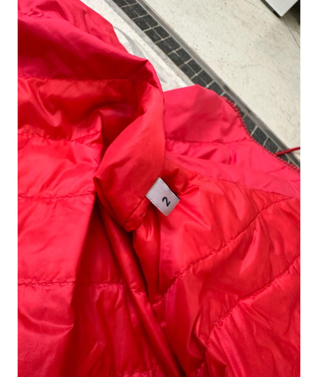 MONCLER Розовая полиэстеровая куртка, фото 6