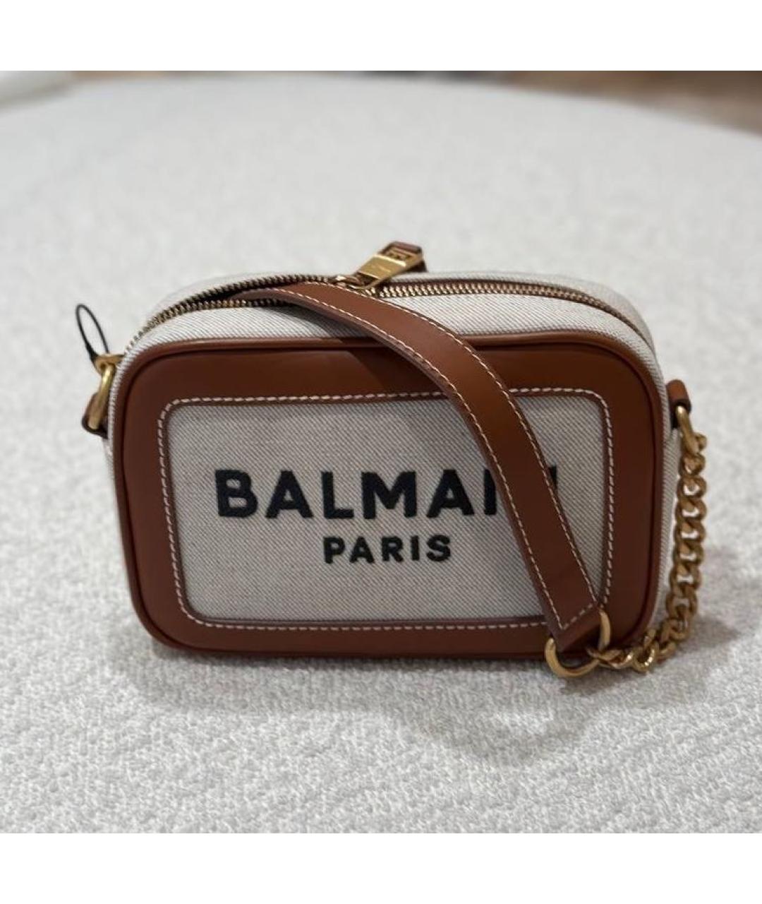 BALMAIN Бежевая сумка через плечо, фото 3