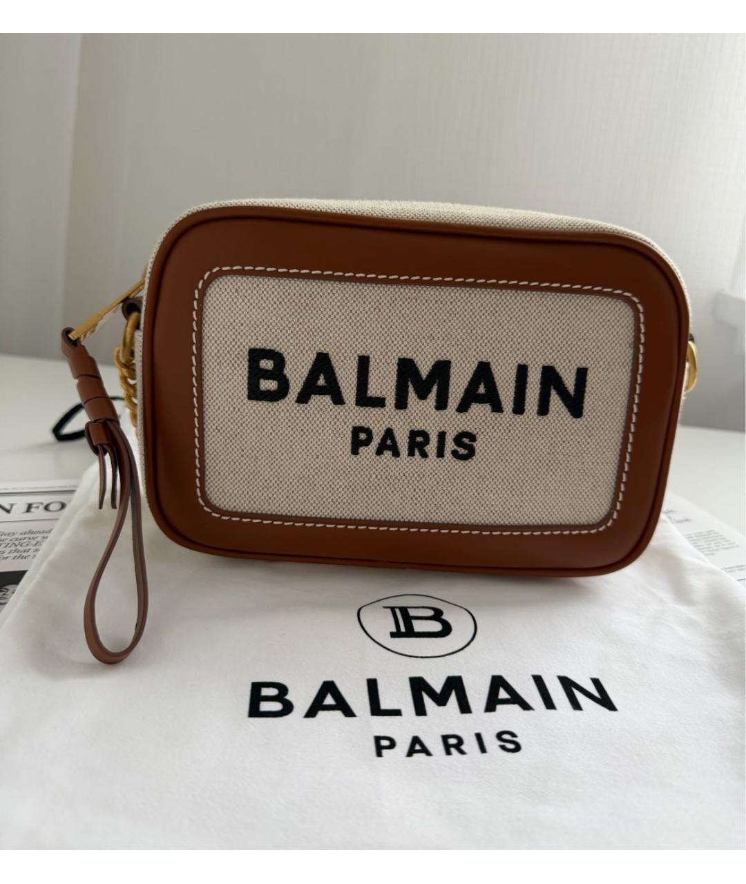 BALMAIN Бежевая сумка через плечо, фото 8
