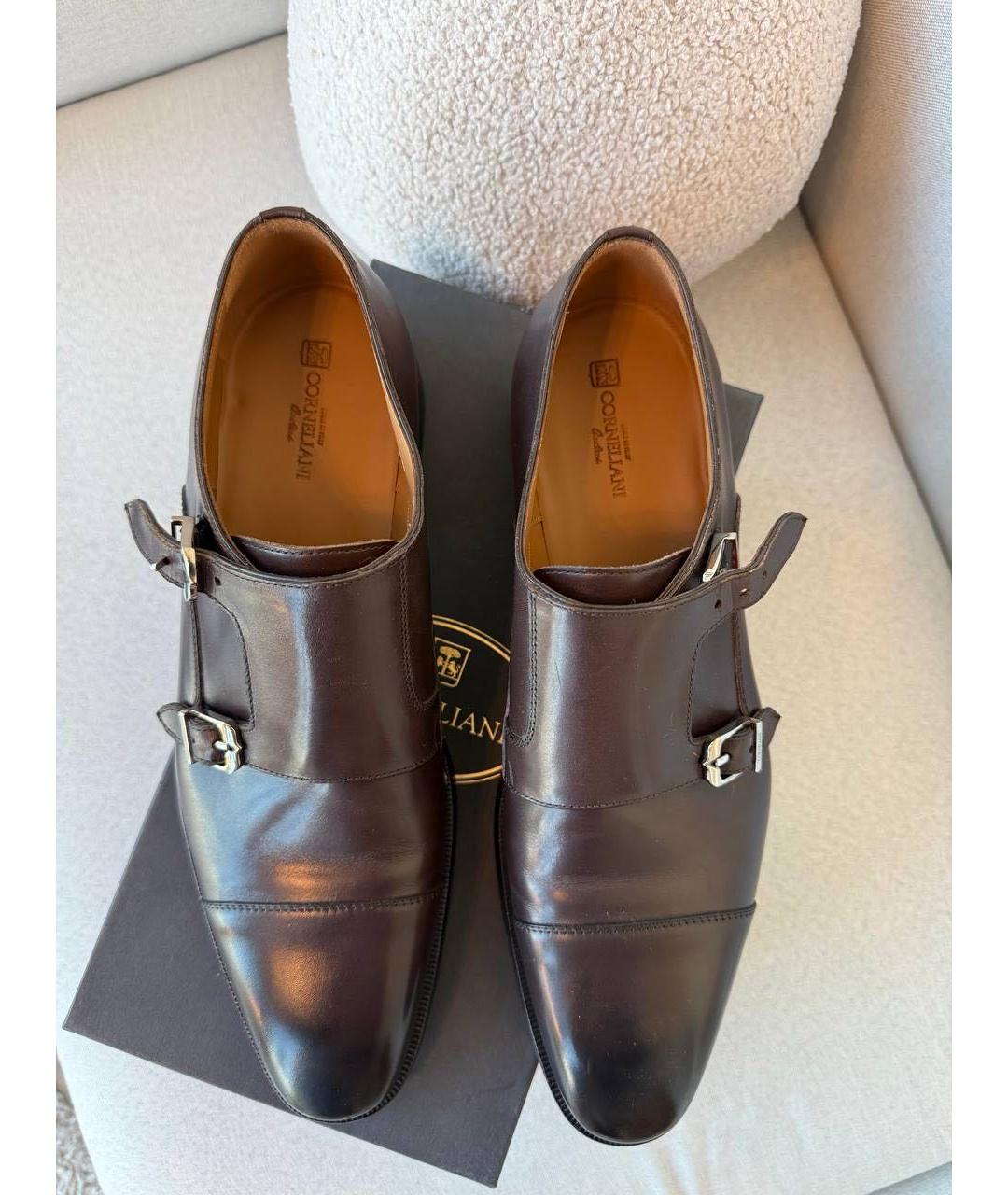 CORNELIANI Коричневые кожаные туфли, фото 2