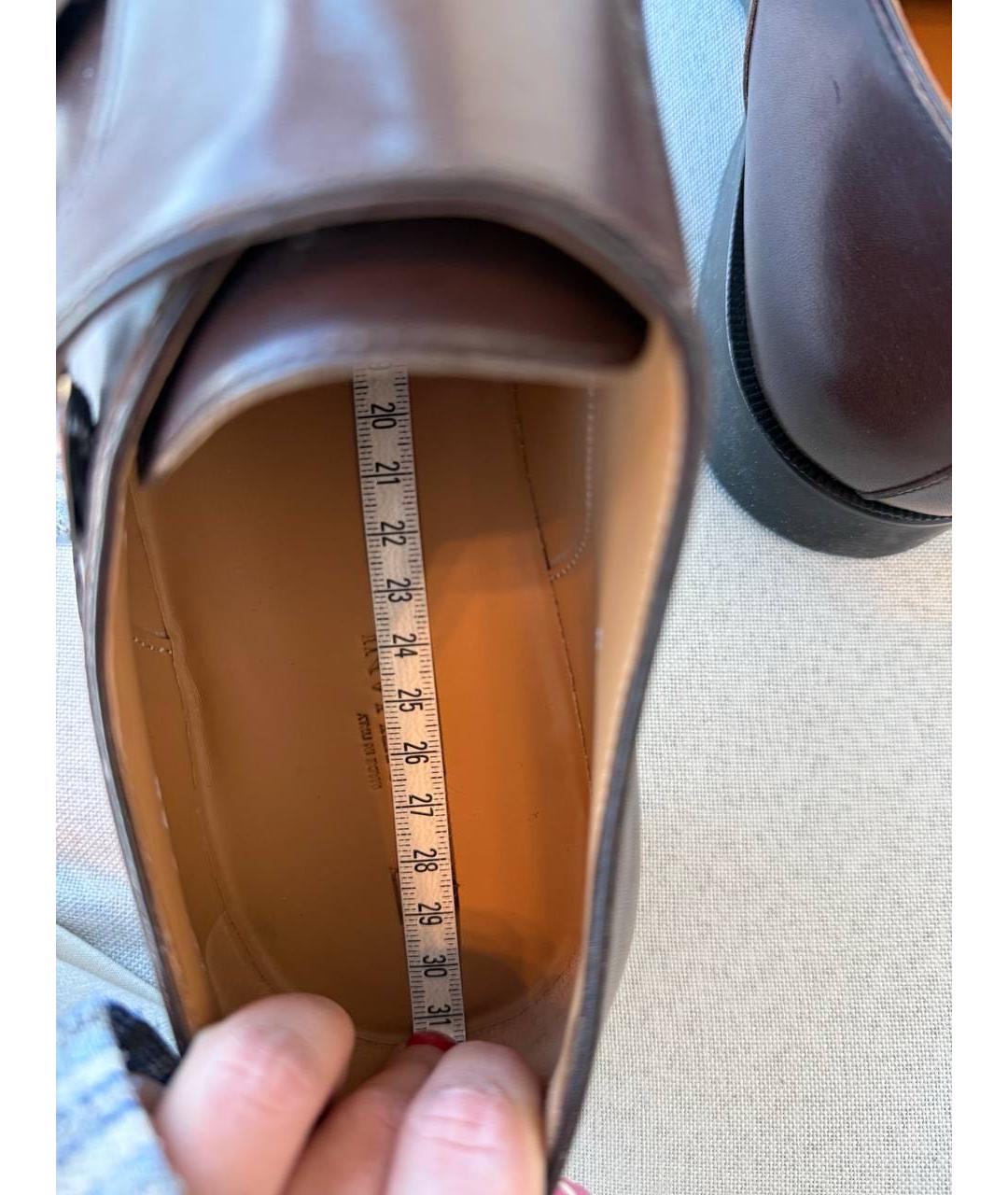 CORNELIANI Коричневые кожаные туфли, фото 3