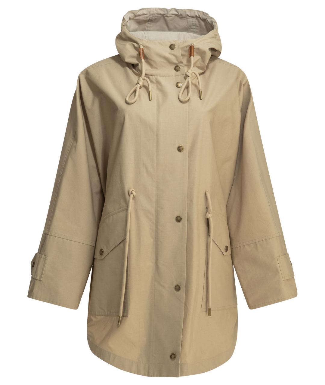 MONCLER Бежевая хлопковая куртка, фото 1