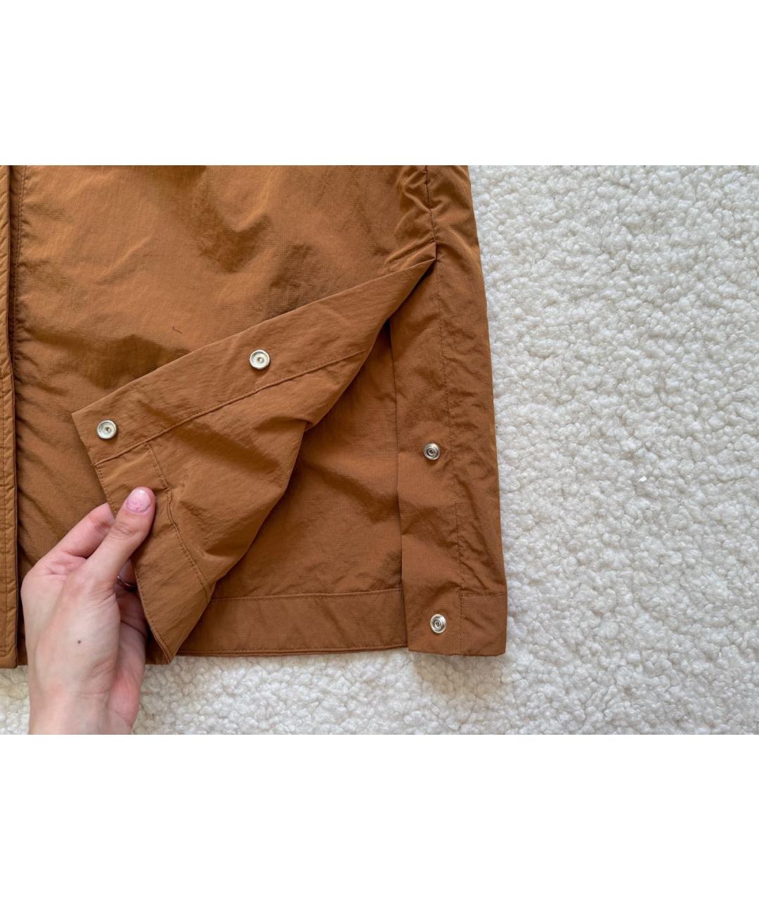 WOOLRICH Горчичный полиэстеровый тренч/плащ, фото 5