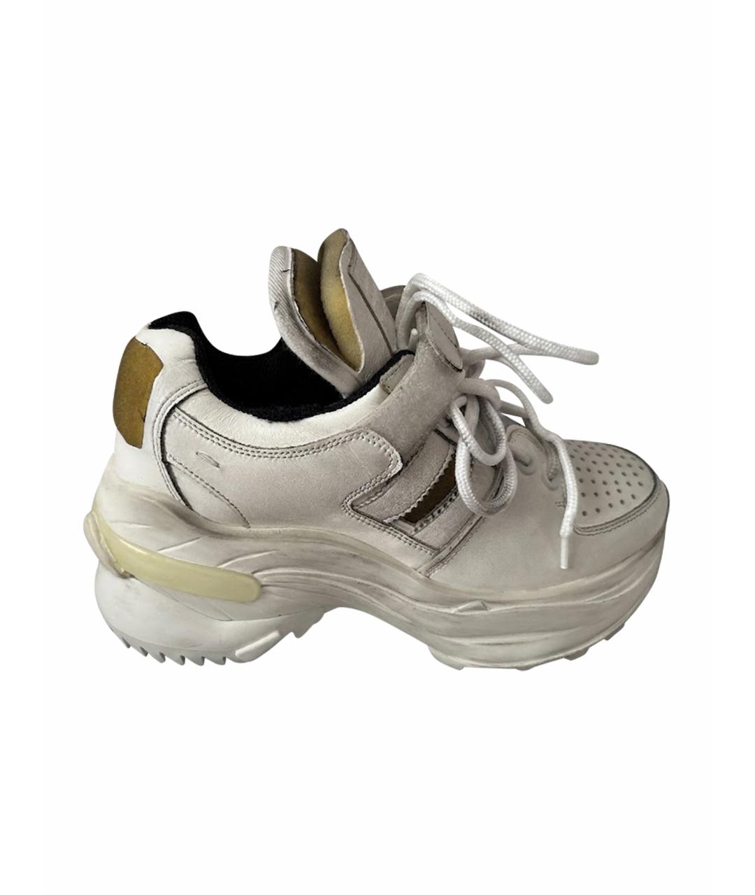 MAISON MARGIELA Белые кожаные кроссовки, фото 1