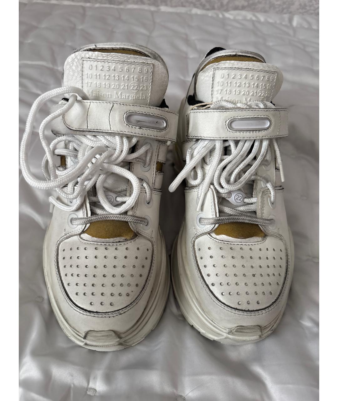 MAISON MARGIELA Белые кожаные кроссовки, фото 2
