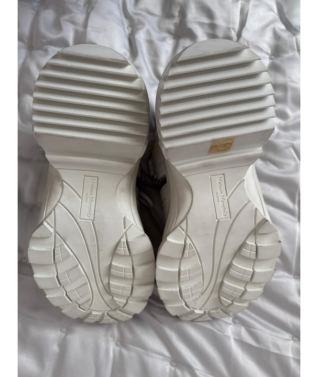 MAISON MARGIELA Белые кожаные кроссовки, фото 5