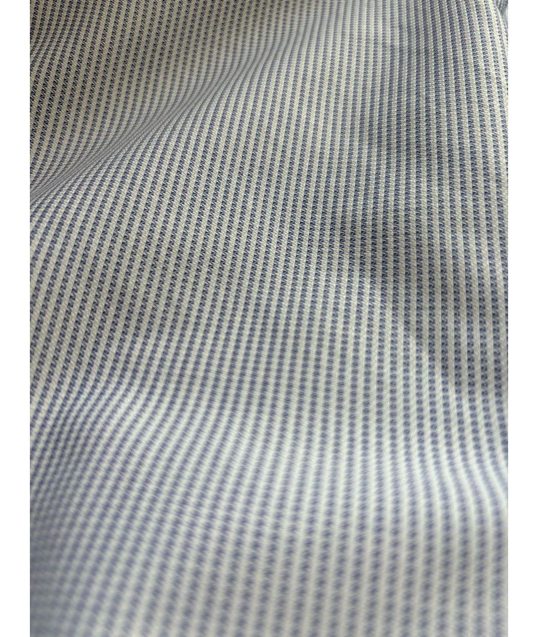 GIORGIO ARMANI Голубая хлопко-шелковая кэжуал рубашка, фото 6