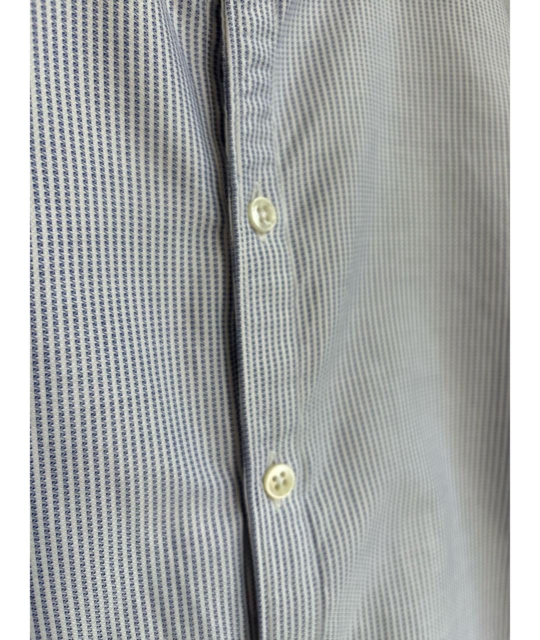 GIORGIO ARMANI Голубая хлопко-шелковая кэжуал рубашка, фото 7