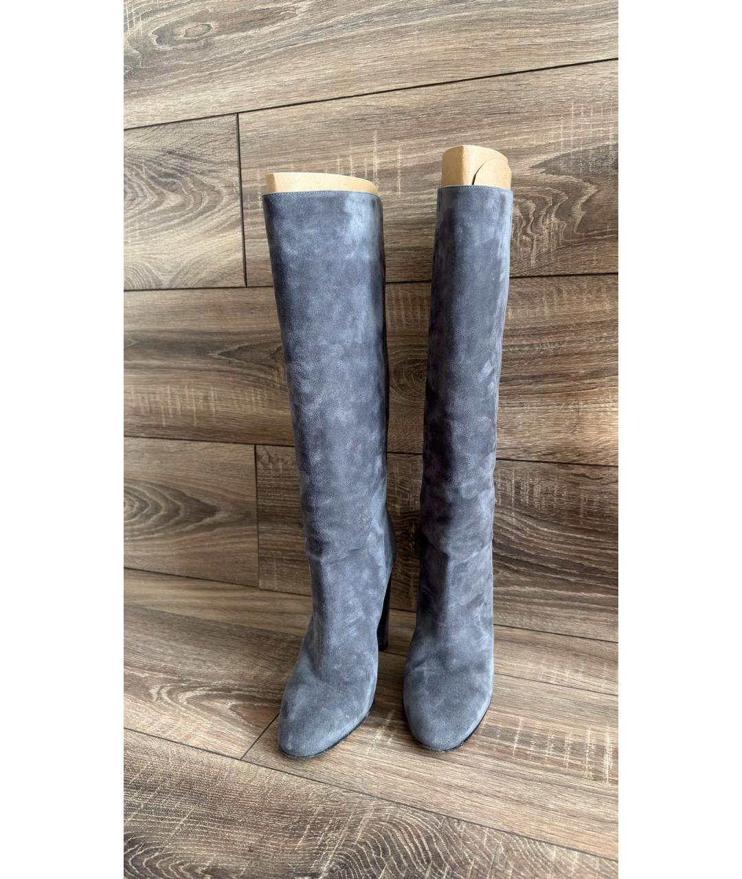 GIANVITO ROSSI Серые замшевые сапоги, фото 3