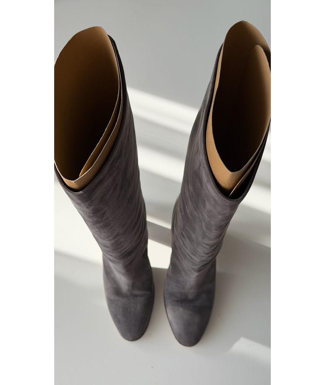 GIANVITO ROSSI Серые замшевые сапоги, фото 4