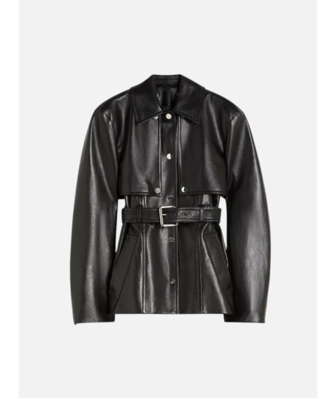 SPORTMAX Черная кожаная куртка, фото 6