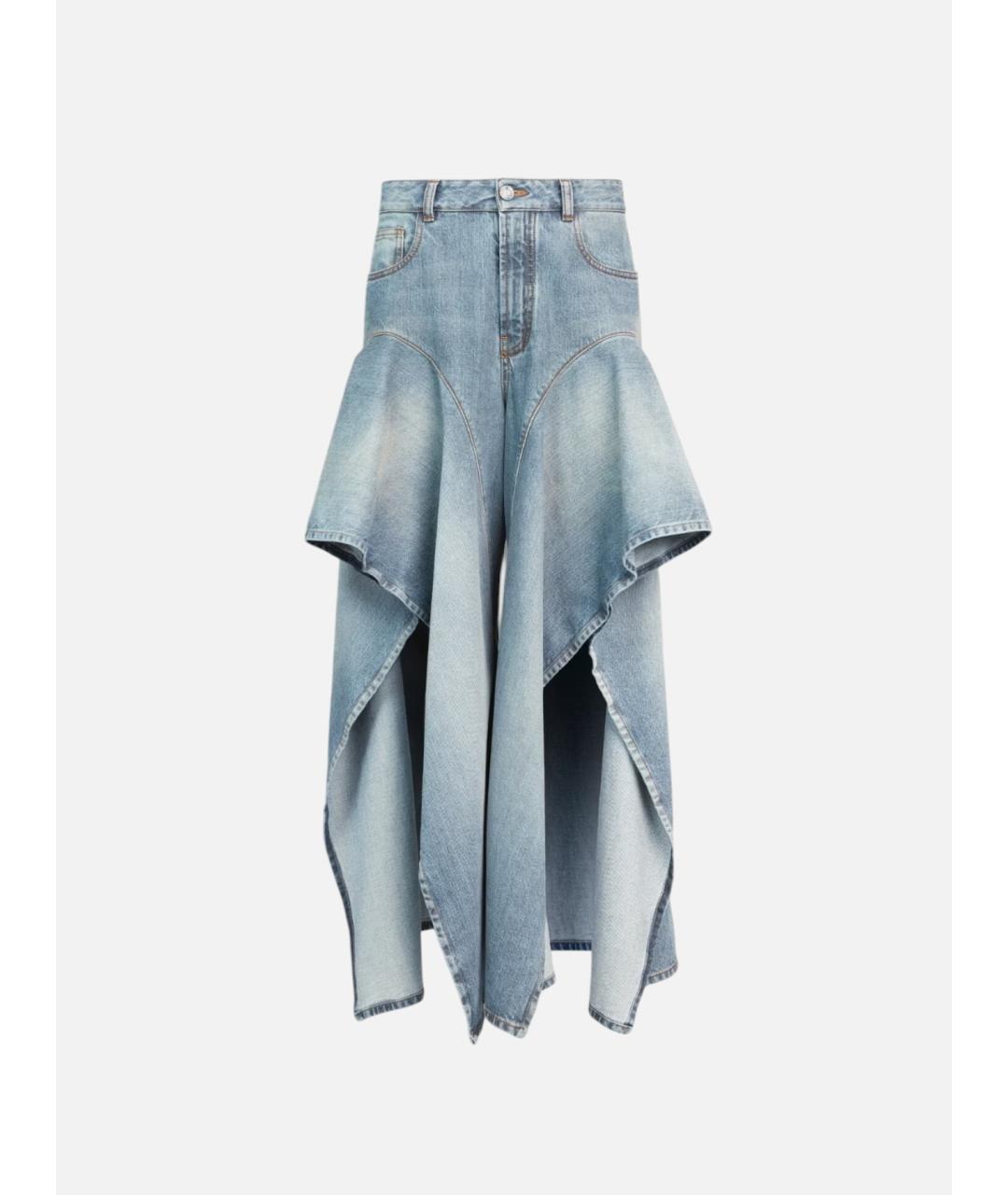 ALAIA Голубые хлопковые прямые джинсы, фото 4