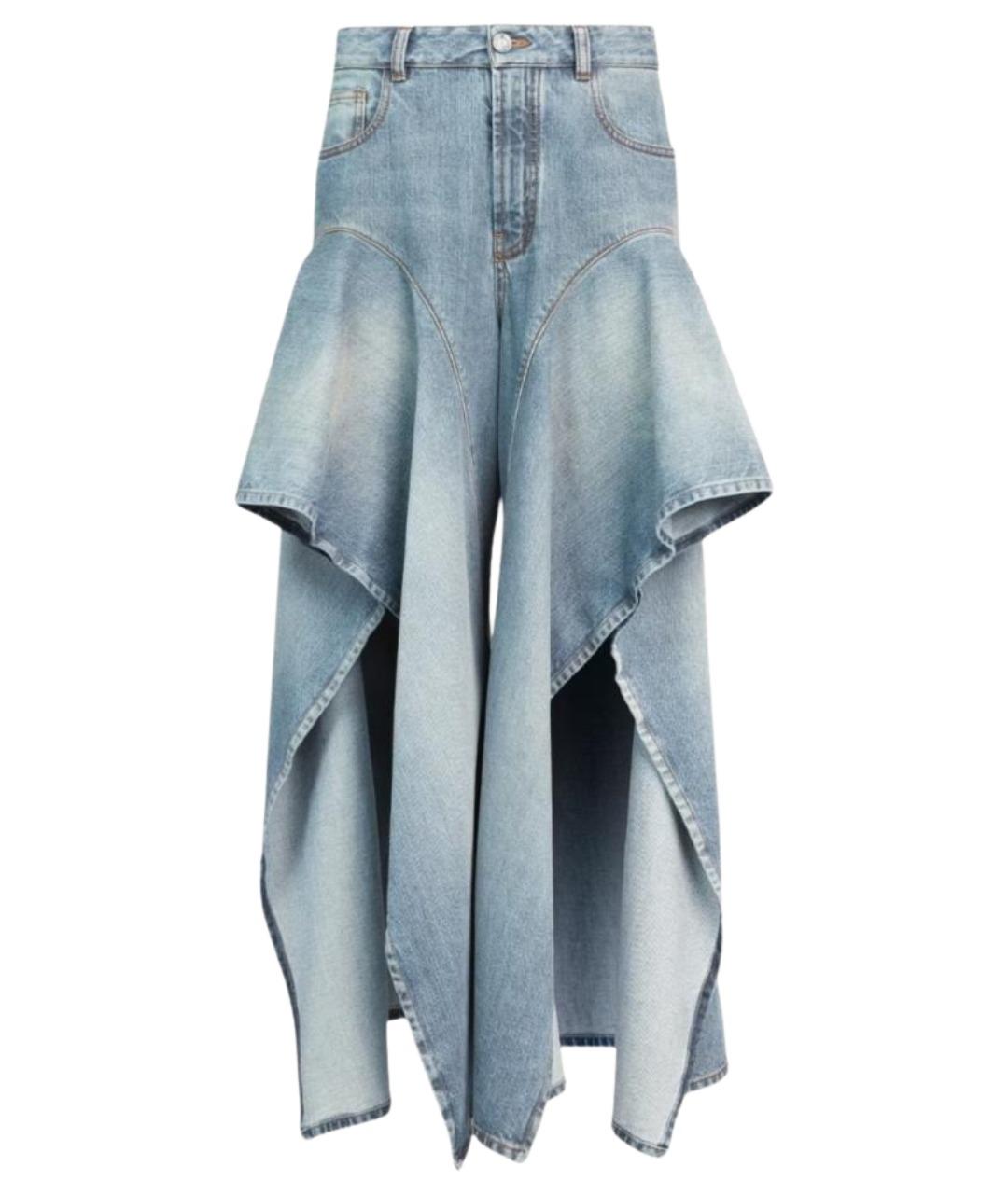 ALAIA Голубые хлопковые прямые джинсы, фото 1