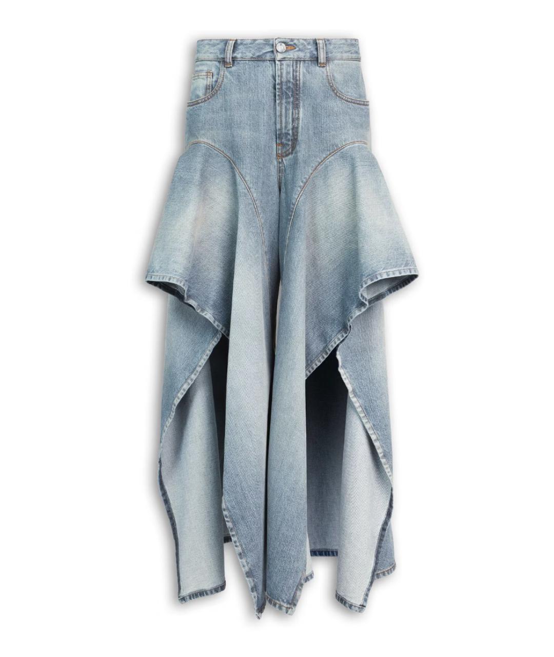 ALAIA Голубые хлопковые прямые джинсы, фото 6