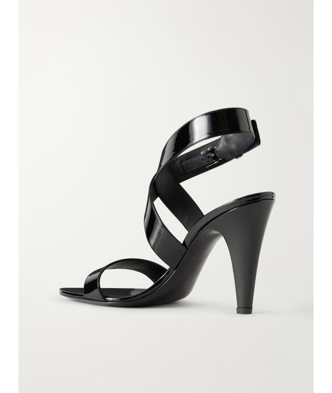 ALAIA Черные босоножки из лакированной кожи, фото 3