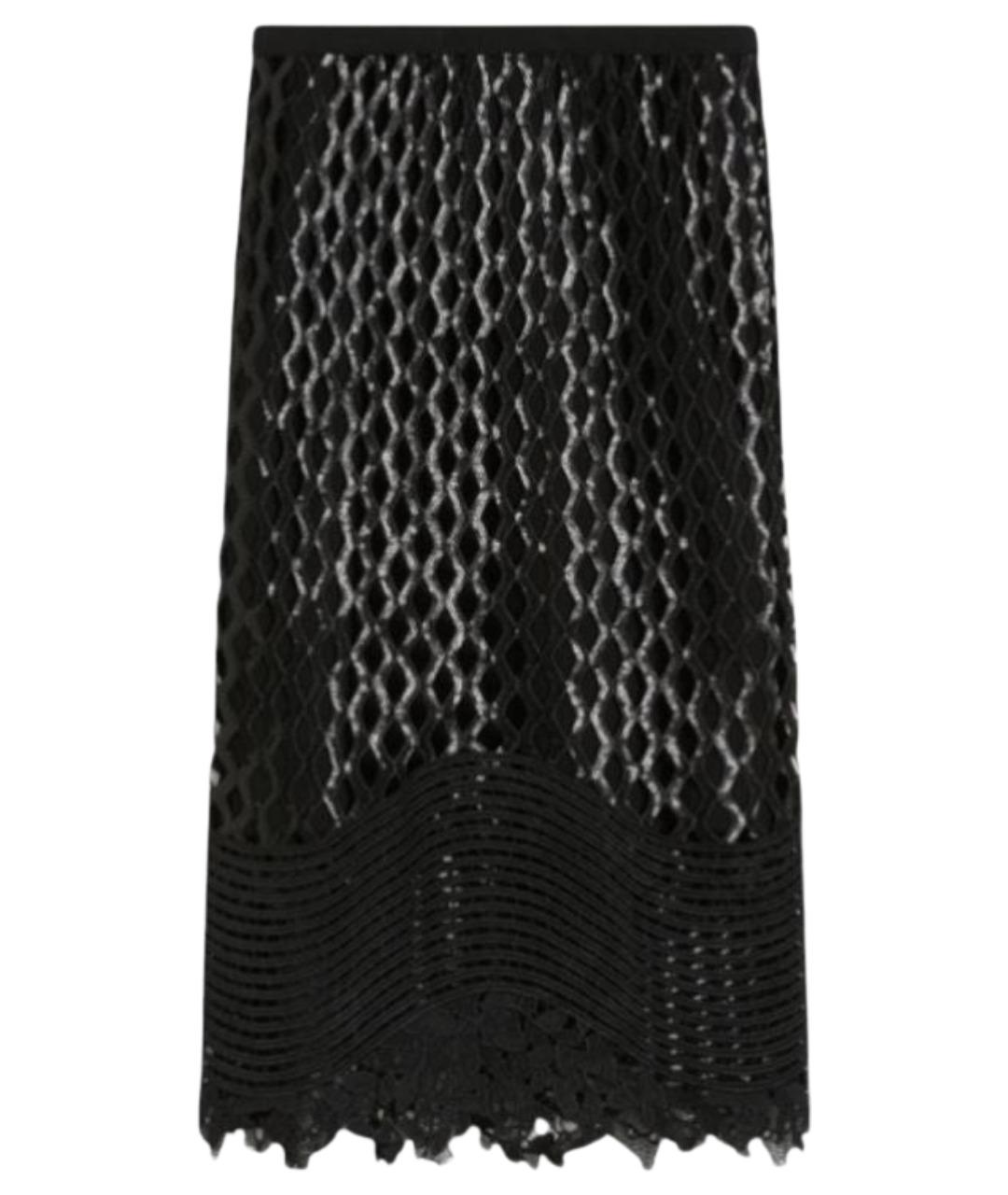 SPORTMAX Черная юбка миди, фото 1