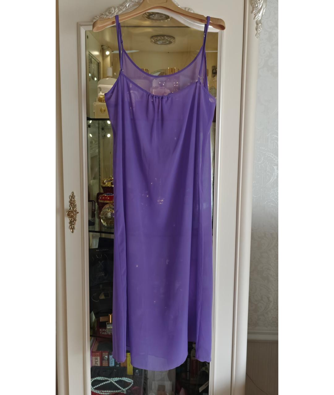 SEVENTY Фиолетовое шелковое коктейльное платье, фото 2