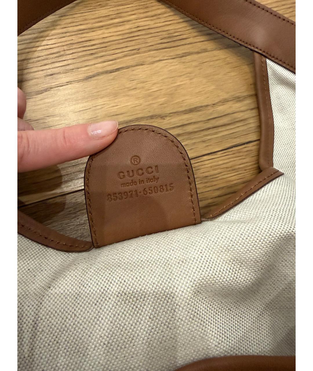 GUCCI Коричневая замшевая сумка тоут, фото 6