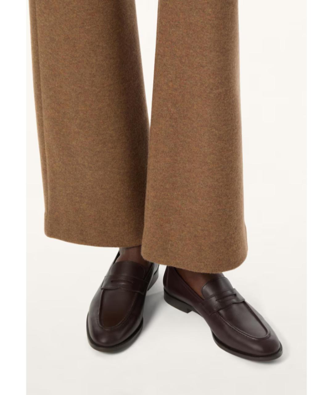 LORO PIANA Коричневые кожаные лоферы, фото 5