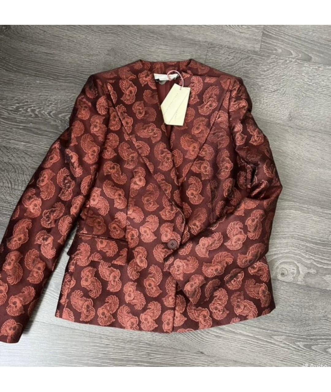 STELLA MCCARTNEY Коричневый шерстяной костюм с брюками, фото 4