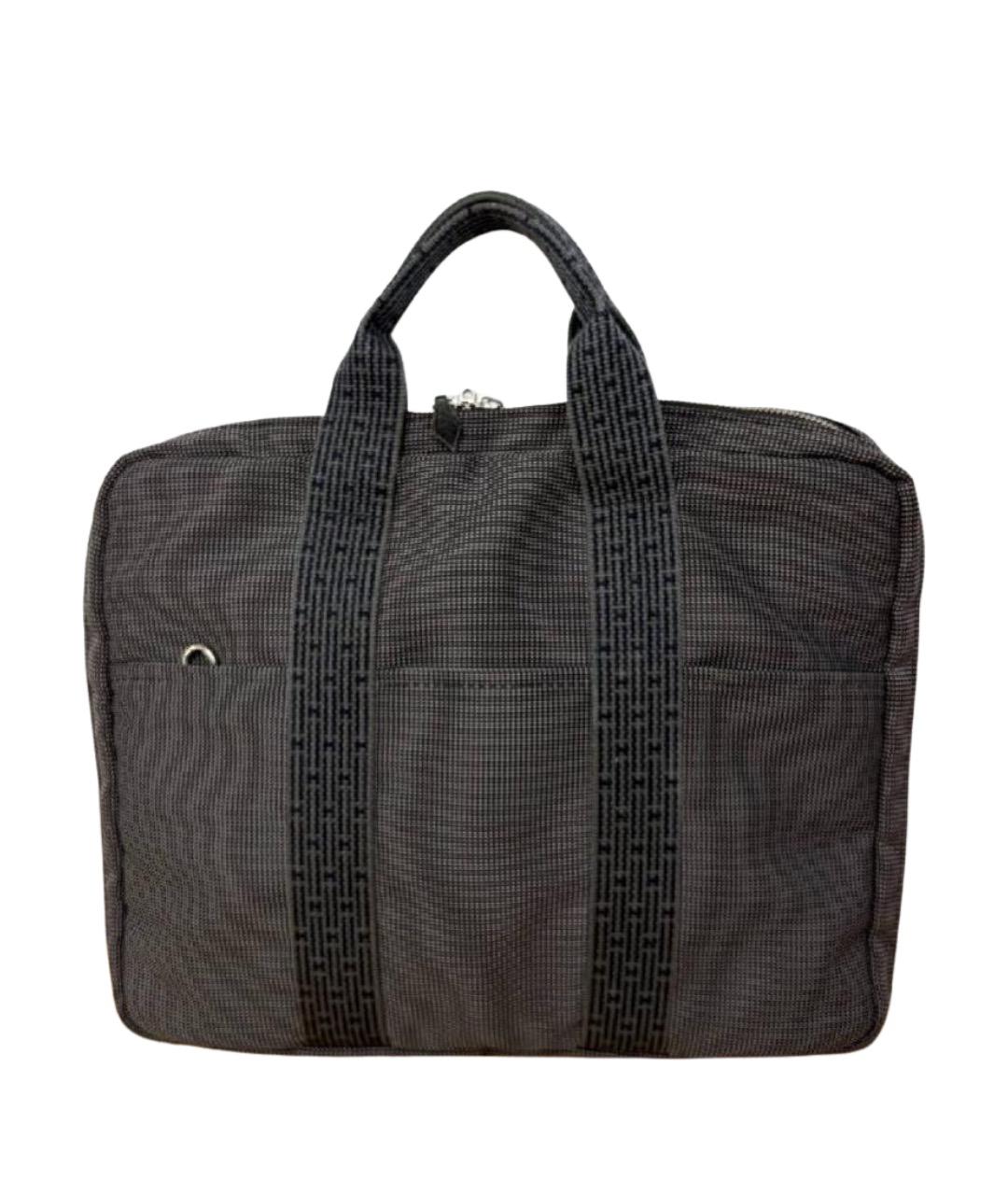 HERMES Антрацитовый портфель, фото 1