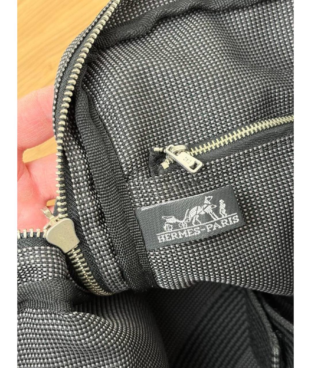 HERMES Антрацитовый портфель, фото 6