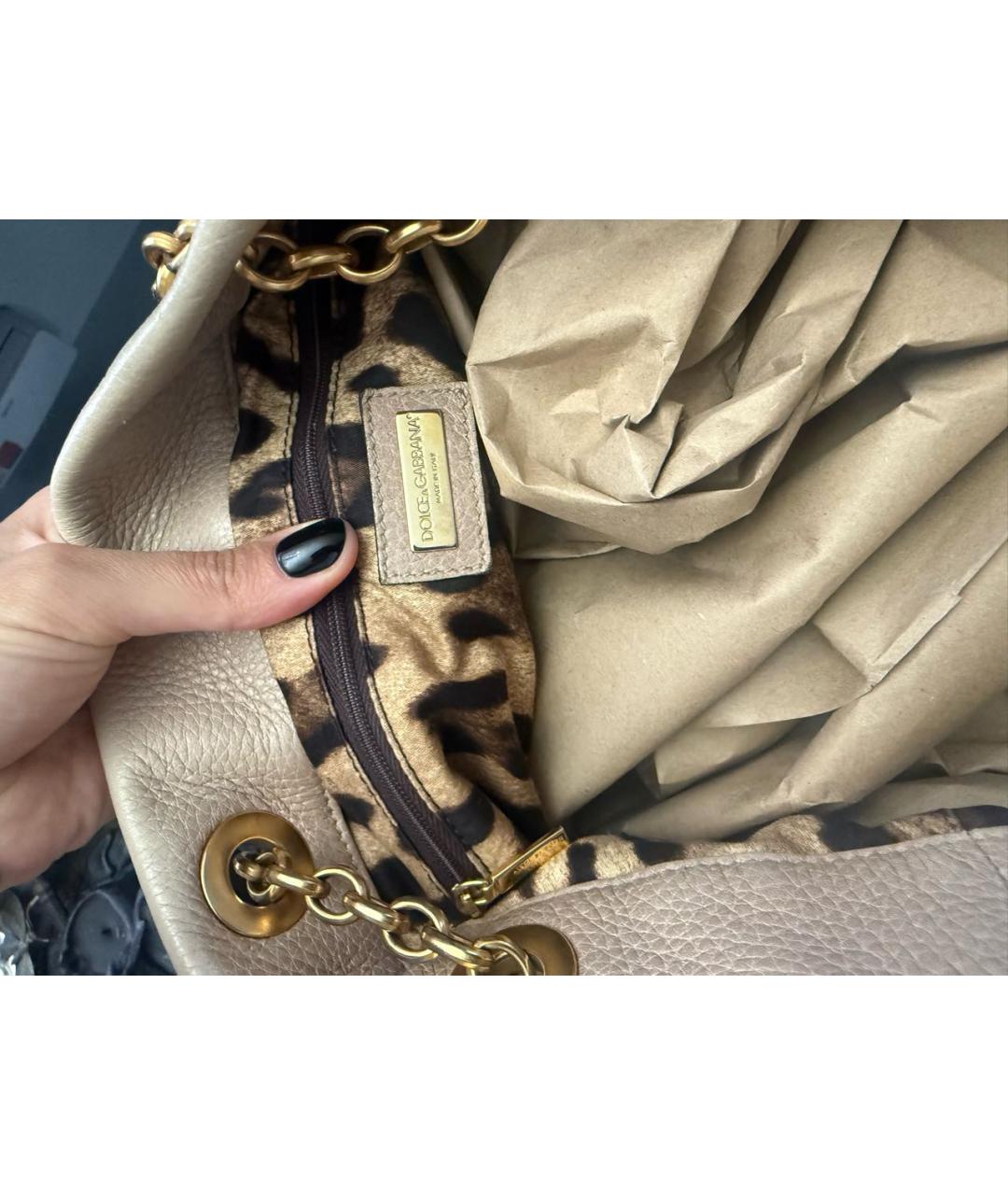 DOLCE&GABBANA Бежевая пелетеная пляжная сумка, фото 6