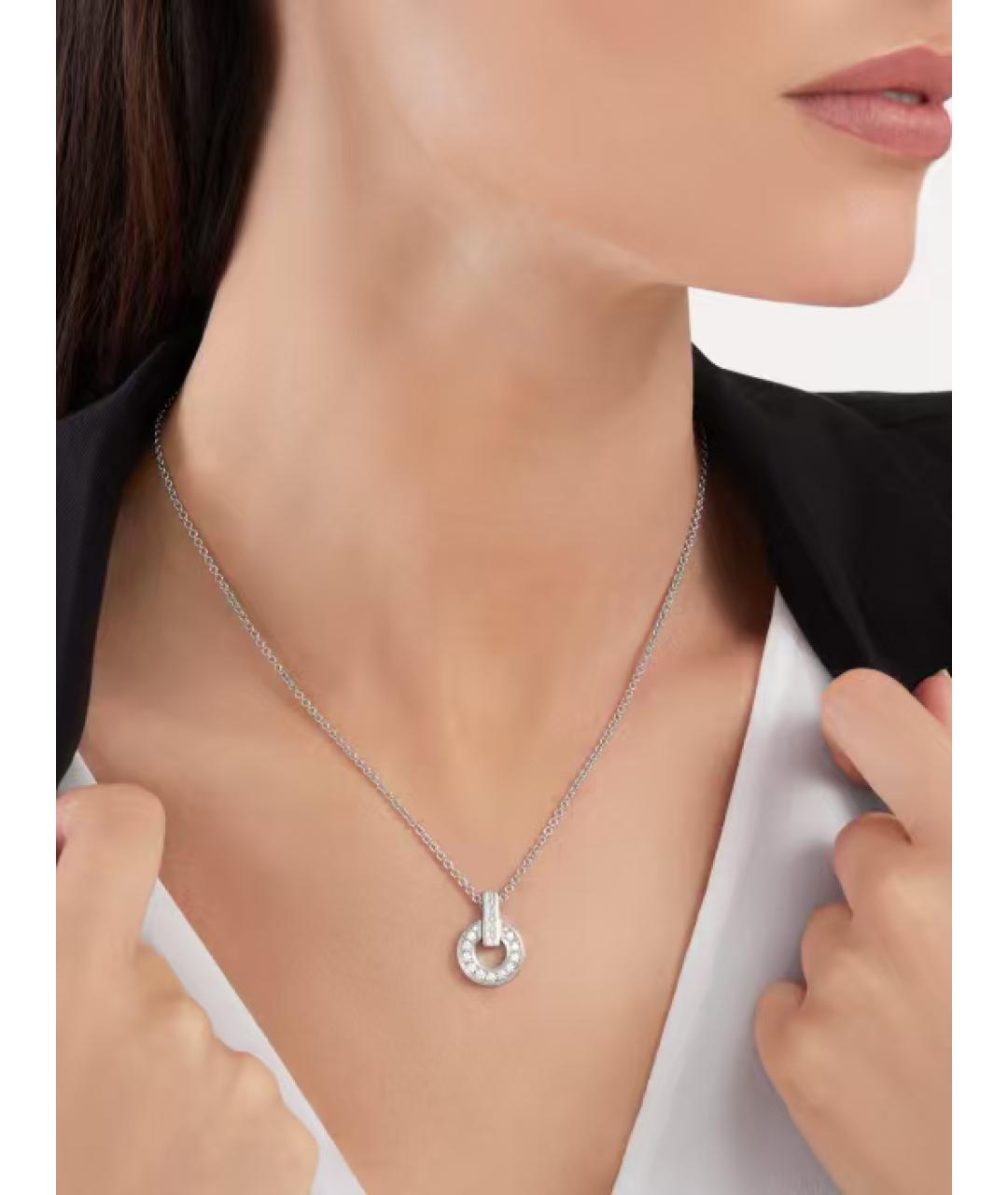 BVLGARI Серебряное колье из белого золота, фото 5