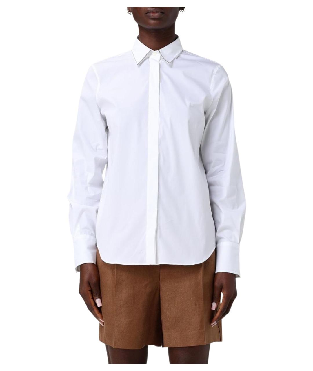 BRUNELLO CUCINELLI Белая хлопковая рубашка, фото 1