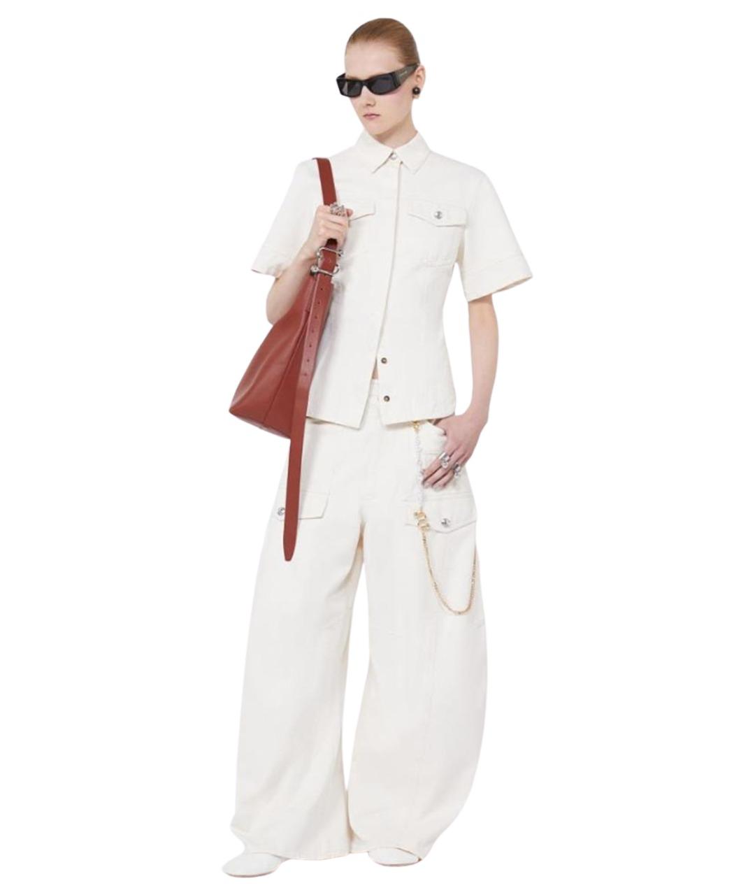 SPORTMAX Бежевая хлопковая рубашка, фото 2