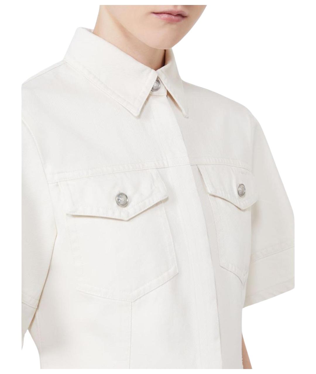 SPORTMAX Бежевая хлопковая рубашка, фото 4