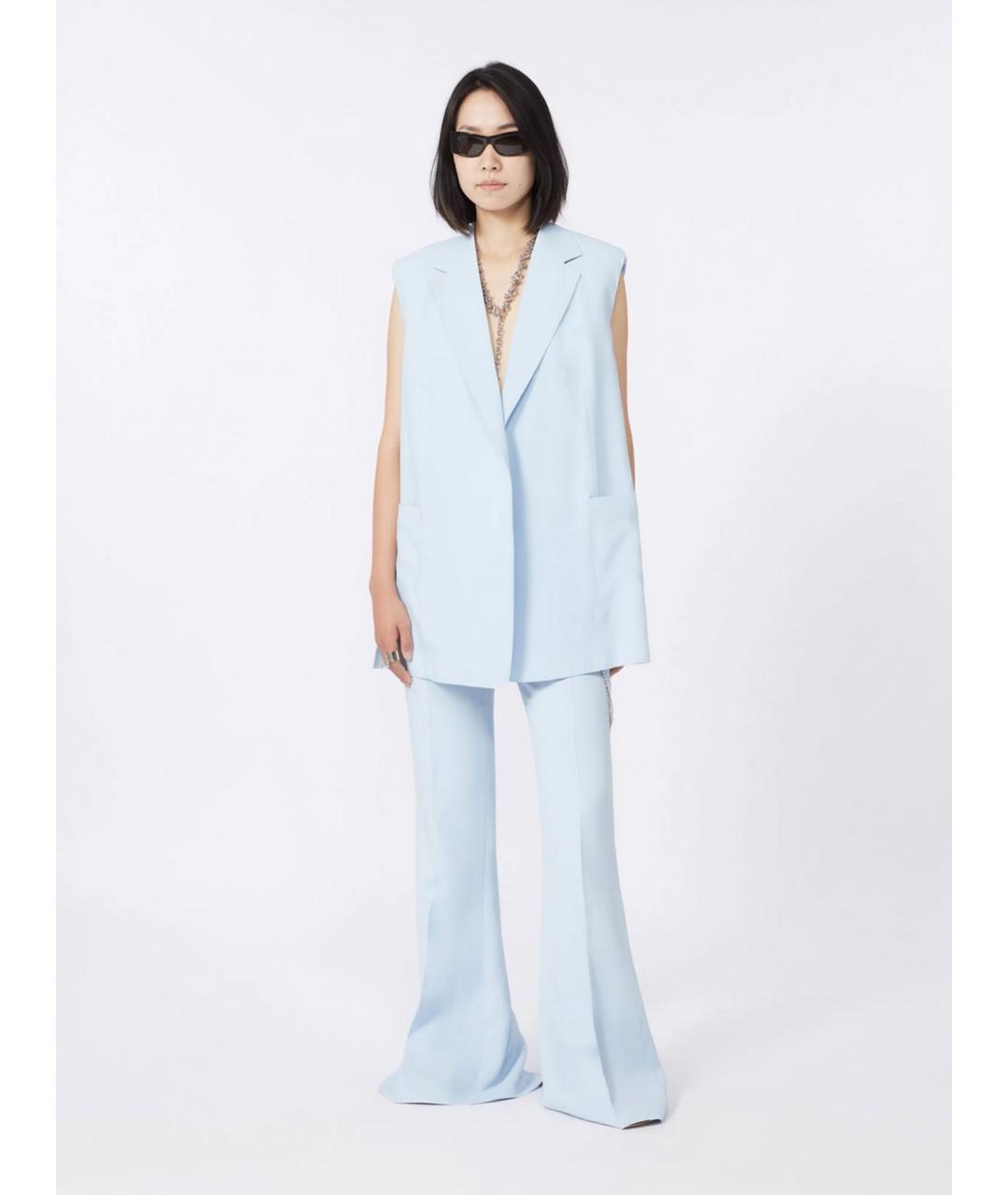 SPORTMAX Синяя вискозная жилетка, фото 2