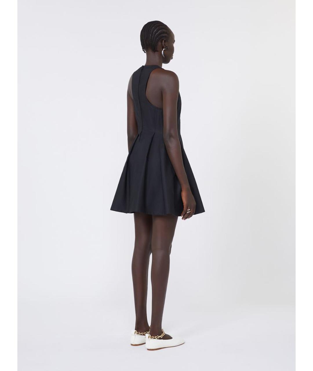 SPORTMAX Черное хлопковое повседневное платье, фото 3