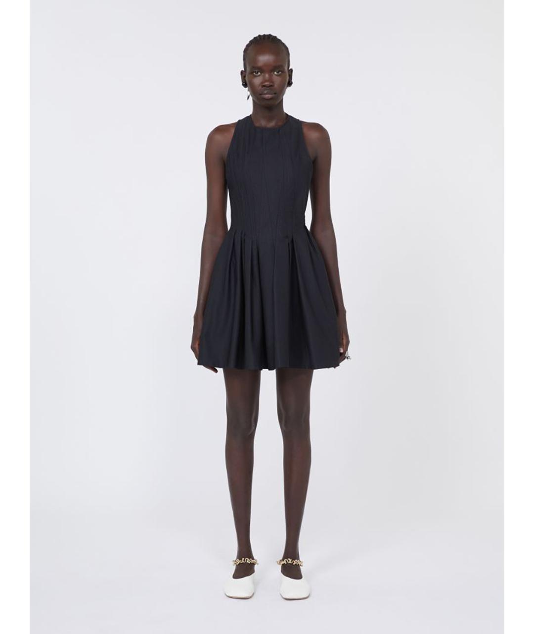 SPORTMAX Черное хлопковое повседневное платье, фото 5