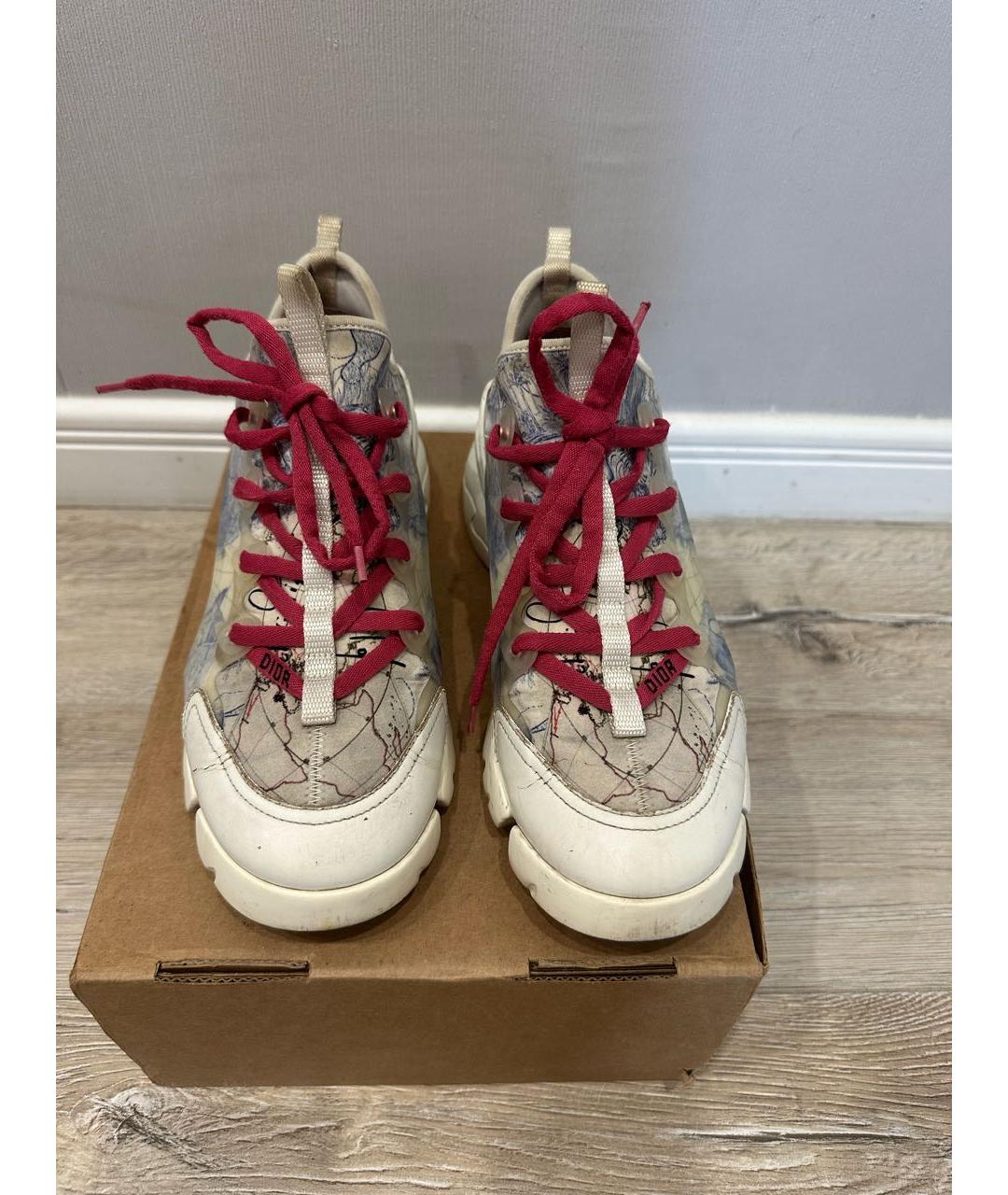 CHRISTIAN DIOR Голубые текстильные кроссовки, фото 2