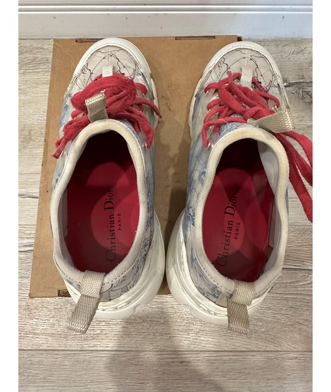 CHRISTIAN DIOR Голубые текстильные кроссовки, фото 3