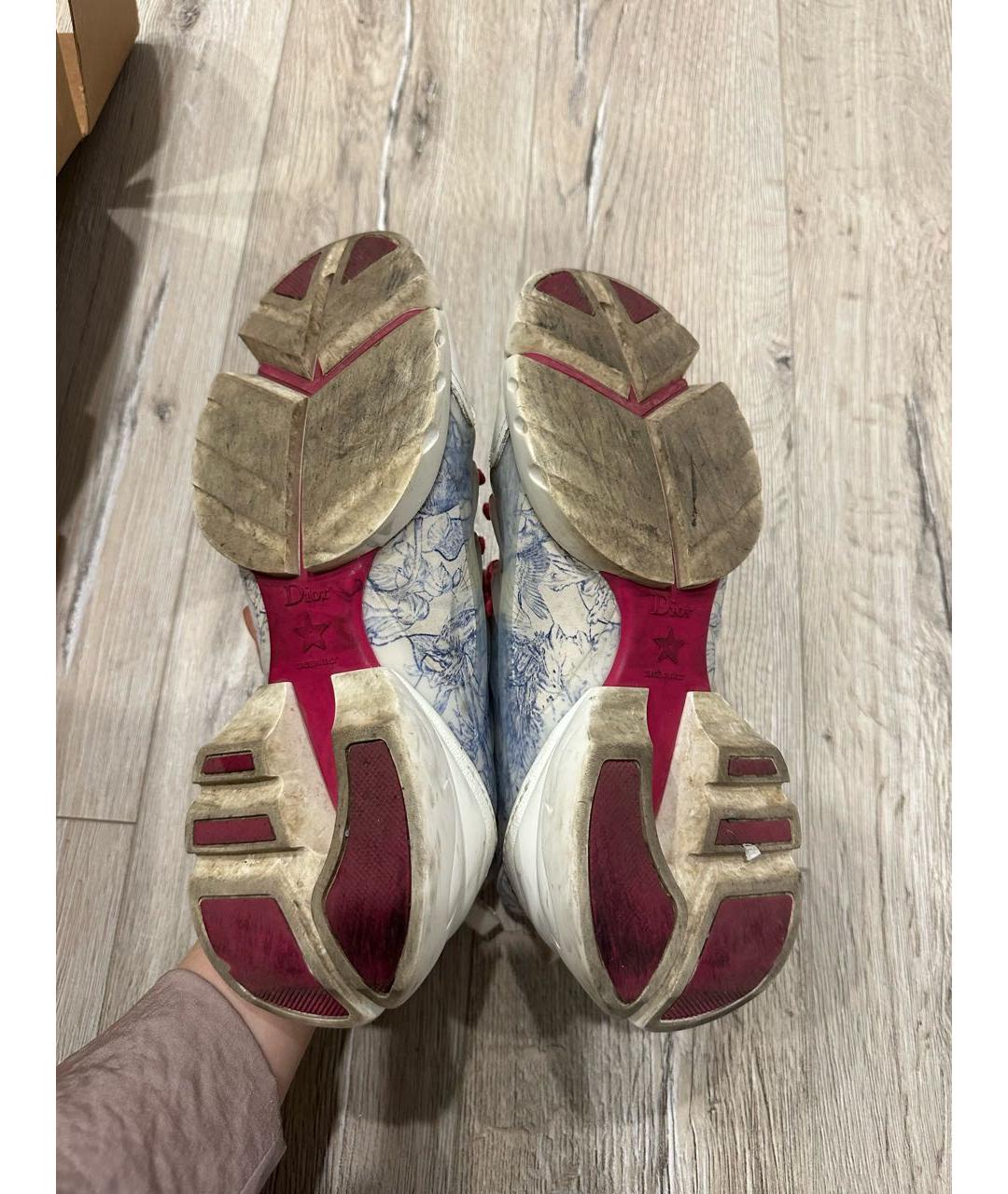 CHRISTIAN DIOR Голубые текстильные кроссовки, фото 6