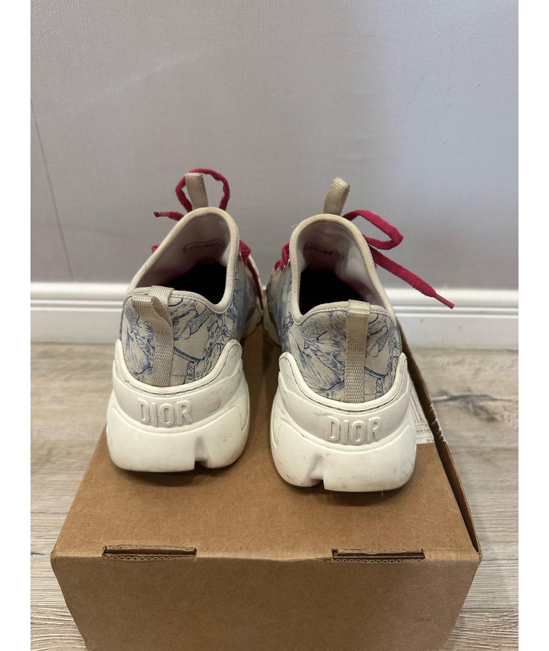 CHRISTIAN DIOR Голубые текстильные кроссовки, фото 4