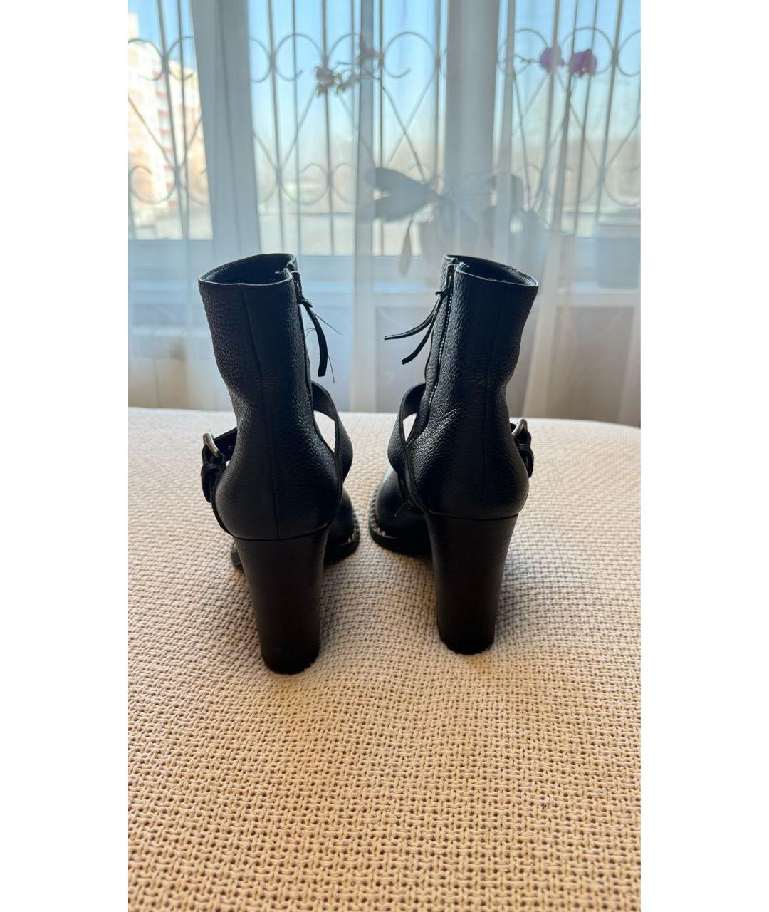 MIU MIU Черные кожаные ботильоны, фото 4