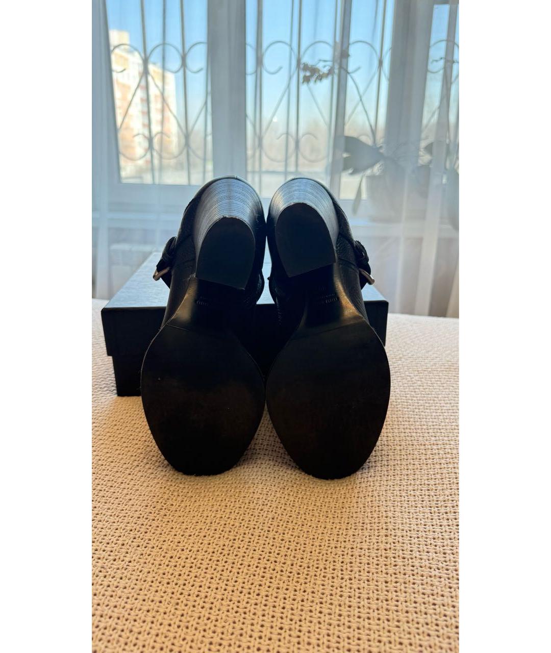 MIU MIU Черные кожаные ботильоны, фото 5