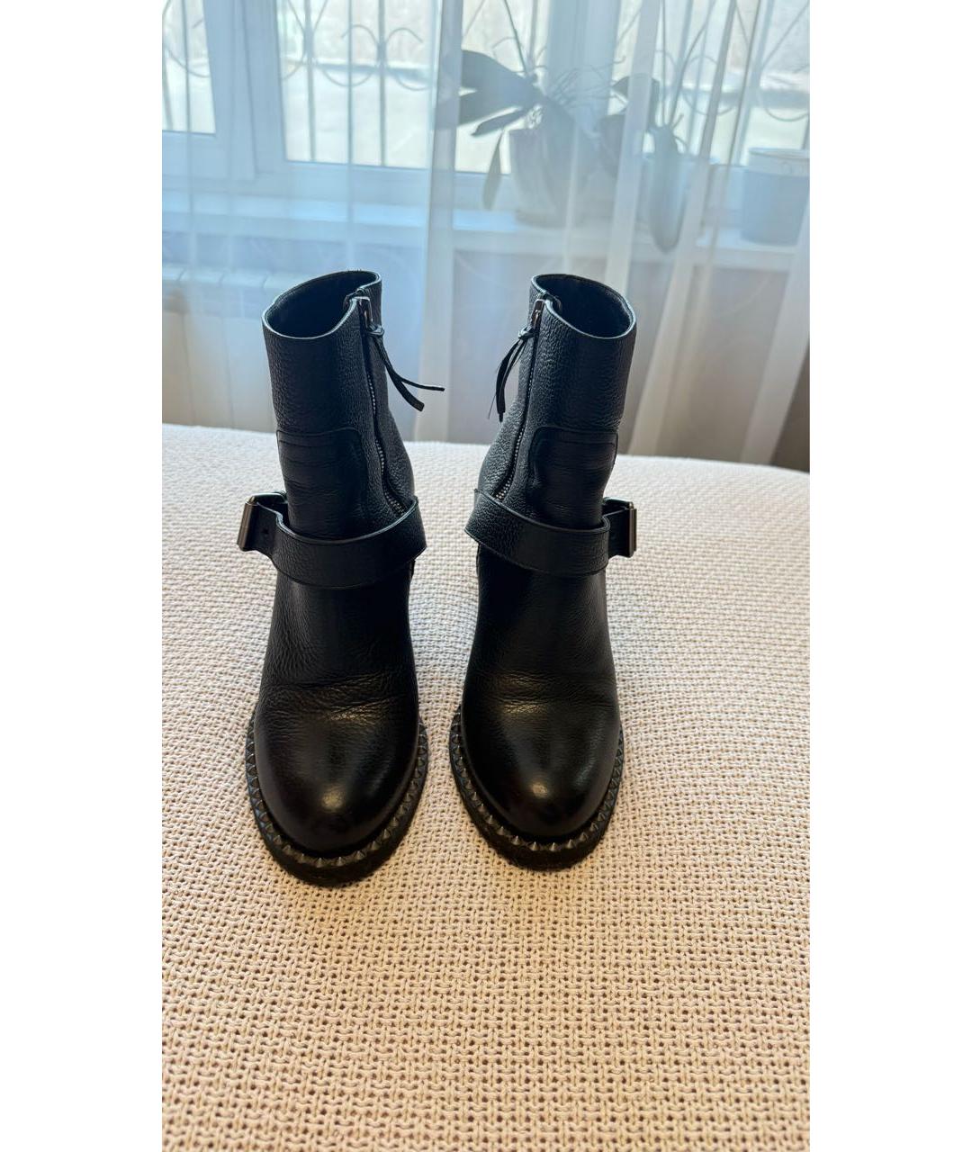 MIU MIU Черные кожаные ботильоны, фото 2